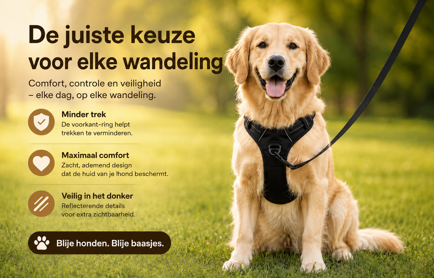 Viervoetje™ Anti-Trek Hondentuig