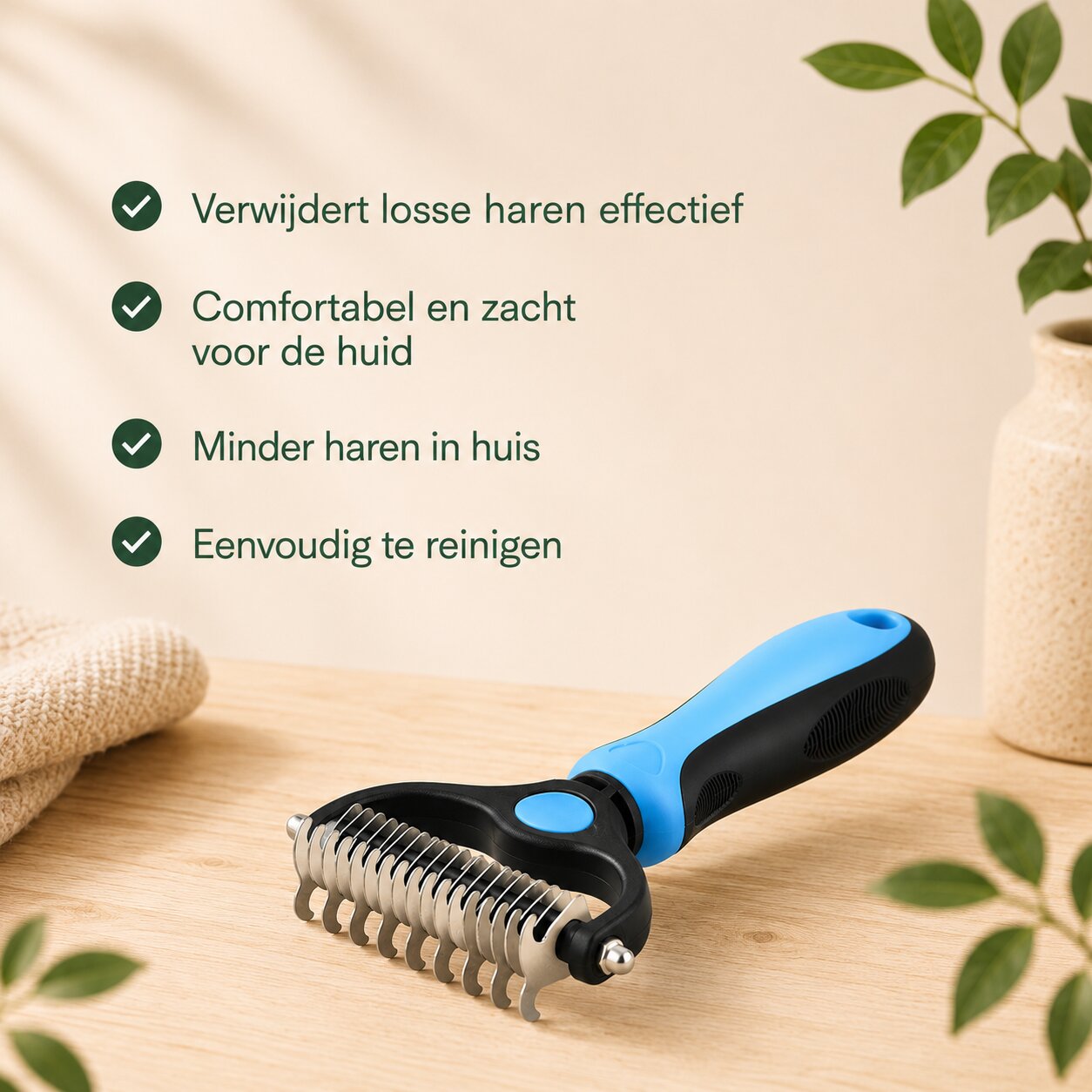 Viervoetje™ Ontharingsborstel