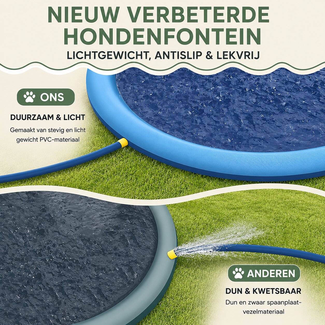 Viervoetje™ Hondenzwembad & Watersproeier