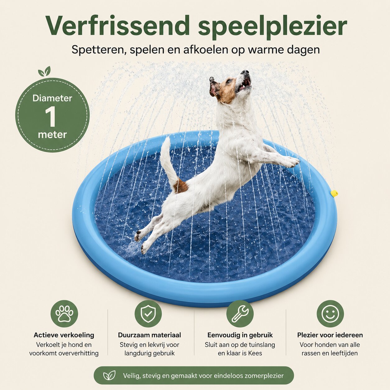Viervoetje™ Hondenzwembad & Watersproeier