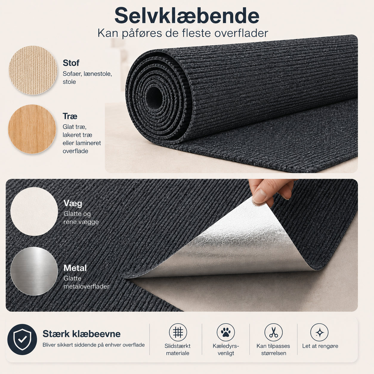 Zelfklevende Krabmat