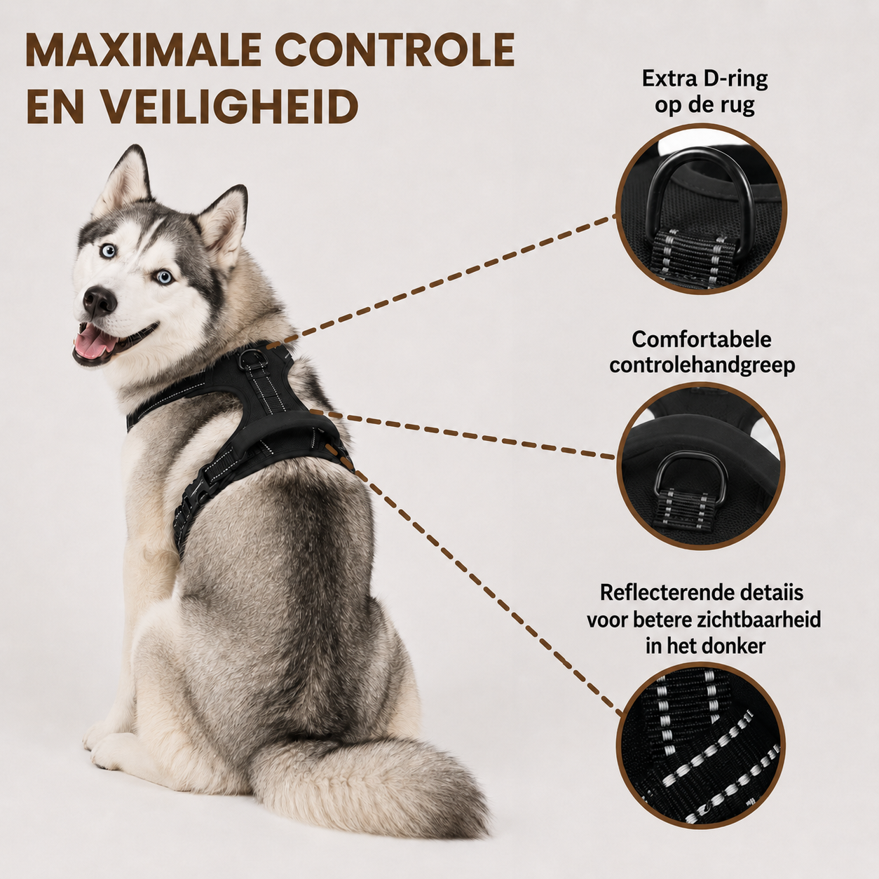 Viervoetje™ Anti-Trek Hondentuig